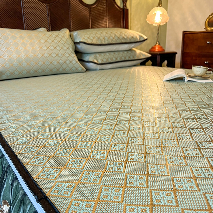 91家纺网 家纺一手货源 找家纺 网红馆2025新款夏日记忆 藤席（裙边可脱卸）卖价不得低于185元 豆青