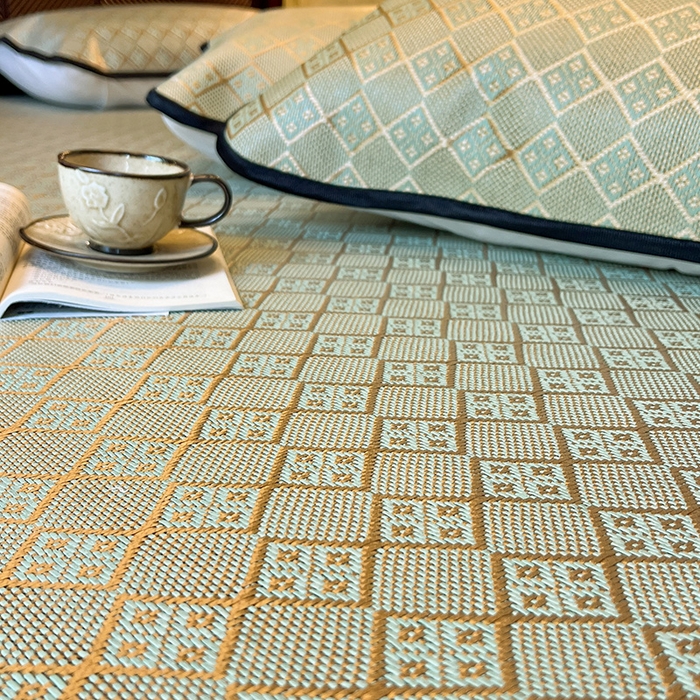 91家纺网 家纺一手货源 找家纺 网红馆2025新款夏日记忆 藤席（裙边可脱卸）卖价不得低于185元 豆青