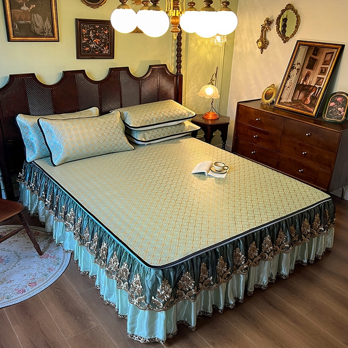 91家纺网 家纺一手货源 找家纺 网红馆2025新款夏日记忆 藤席（裙边可脱卸）卖价不得低于185元 豆青