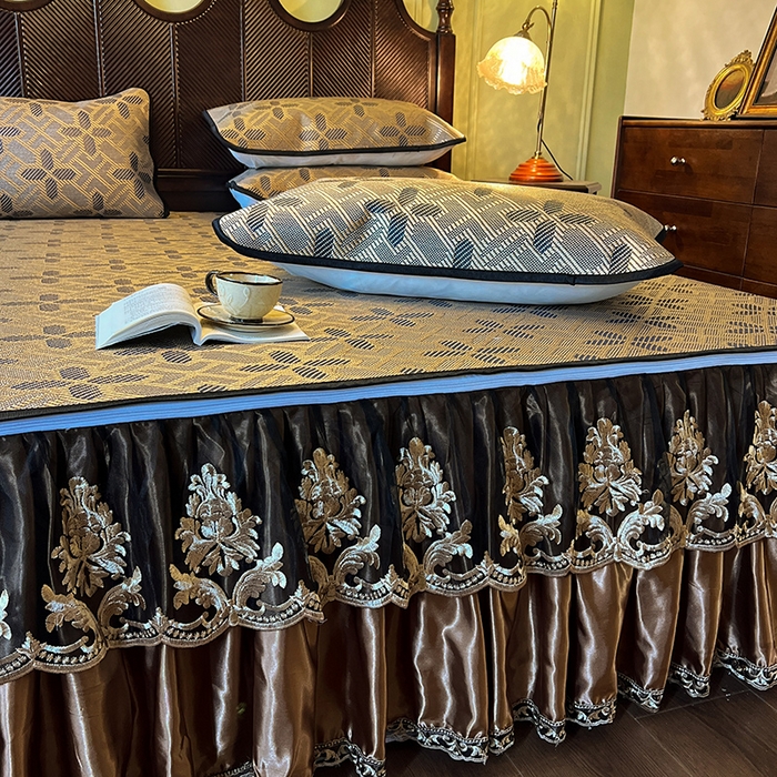 91家纺网 家纺一手货源 找家纺 网红馆2025新款夏日记忆 藤席（裙边可脱卸）卖价不得低于185元 钴蓝