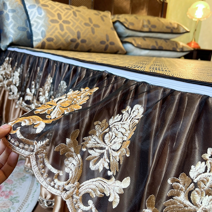 91家纺网 家纺一手货源 找家纺 网红馆2025新款夏日记忆 藤席（裙边可脱卸）卖价不得低于185元 钴蓝