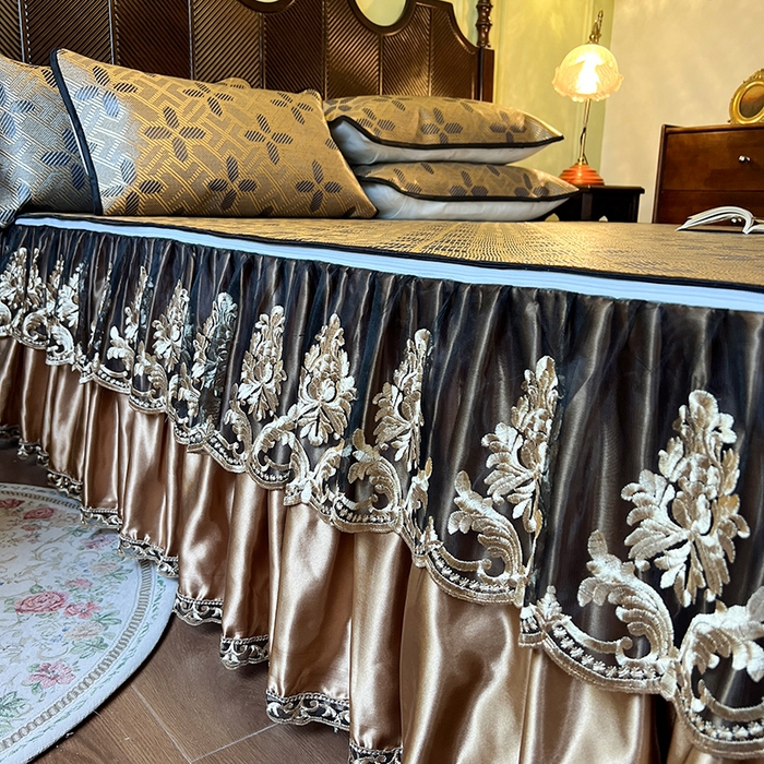 91家纺网 家纺一手货源 找家纺 网红馆2025新款夏日记忆 藤席（裙边可脱卸）卖价不得低于185元 钴蓝