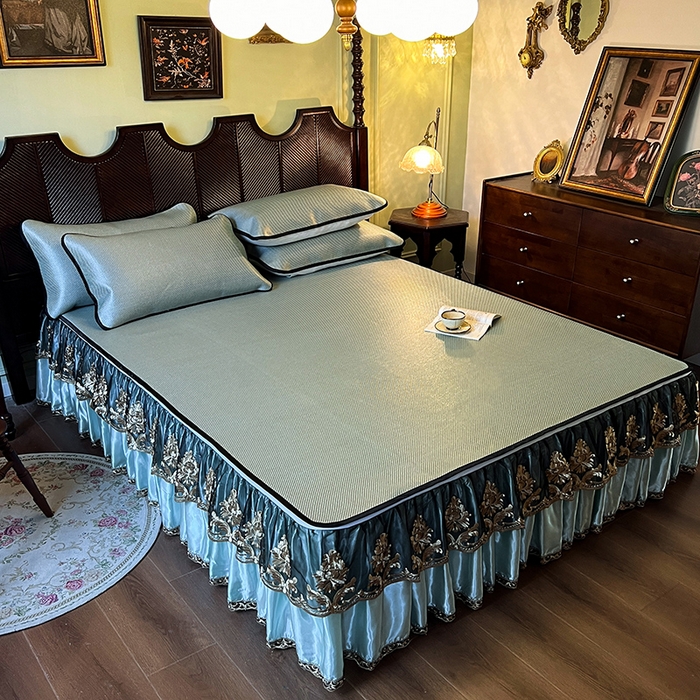 91家纺网 家纺一手货源 找家纺 网红馆2025新款夏日记忆 藤席（裙边可脱卸）卖价不得低于185元 荷绿