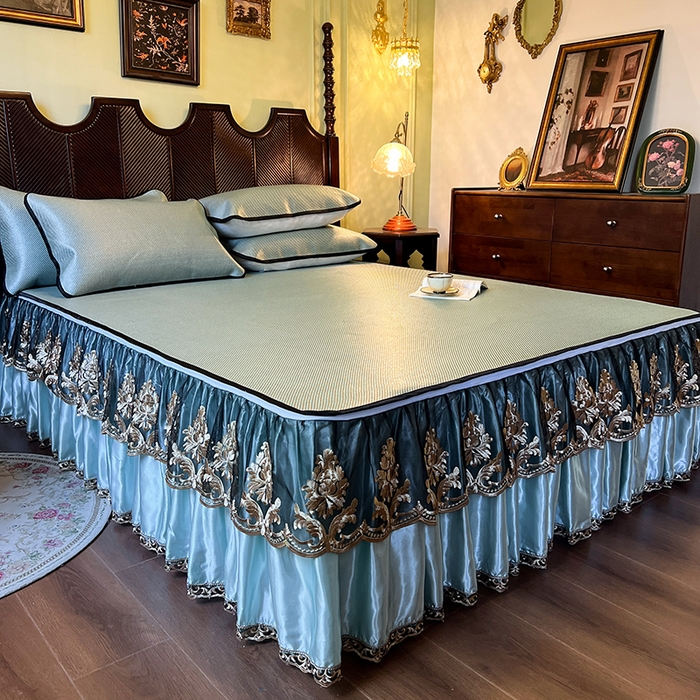 91家纺网 家纺一手货源 找家纺 网红馆2025新款夏日记忆 藤席（裙边可脱卸）卖价不得低于185元 荷绿