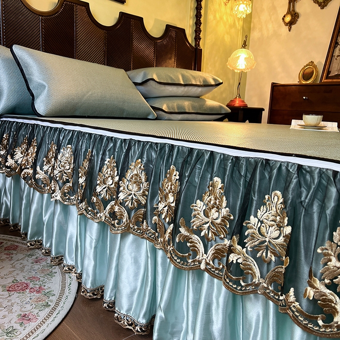 91家纺网 家纺一手货源 找家纺 网红馆2025新款夏日记忆 藤席（裙边可脱卸）卖价不得低于185元 荷绿