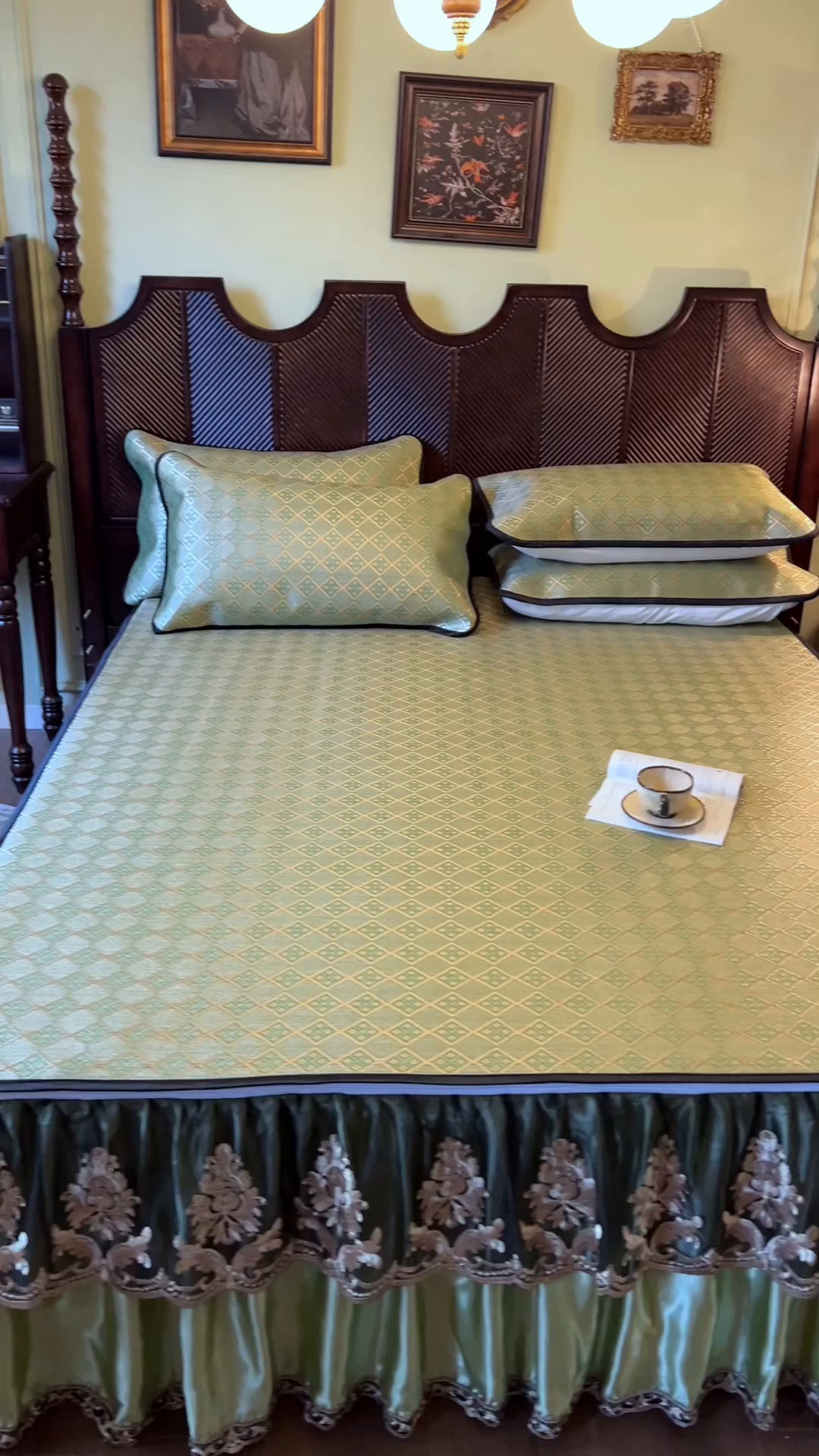 91家纺网 家纺一手货源 找家纺 网红馆2025新款夏日记忆 藤席（裙边可脱卸）卖价不得低于185元 荷绿