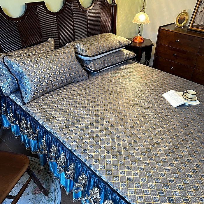 91家纺网 家纺一手货源 找家纺 网红馆2025新款夏日记忆 藤席（裙边可脱卸）卖价不得低于185元 花青