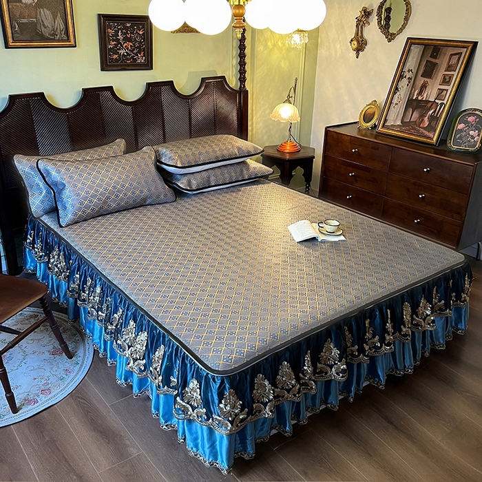 91家纺网 家纺一手货源 找家纺 网红馆2025新款夏日记忆 藤席（裙边可脱卸）卖价不得低于185元 花青