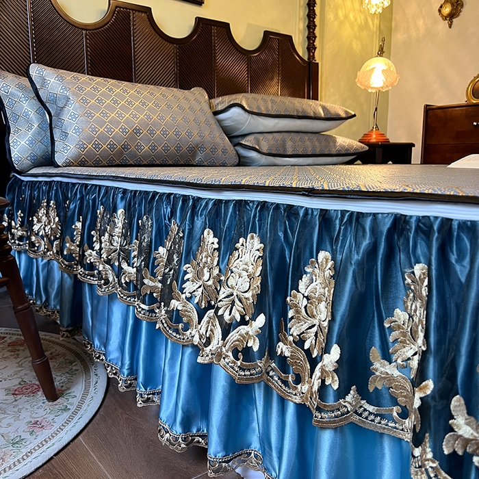 91家纺网 家纺一手货源 找家纺 网红馆2025新款夏日记忆 藤席（裙边可脱卸）卖价不得低于185元 花青