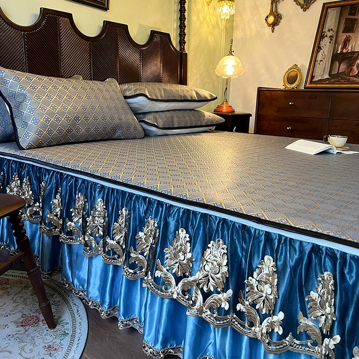 91家纺网 家纺一手货源 找家纺 网红馆2025新款夏日记忆 藤席（裙边可脱卸）卖价不得低于185元 花青