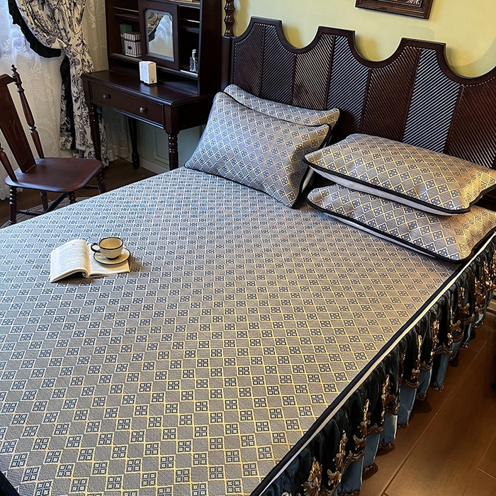 91家纺网 家纺一手货源 找家纺 网红馆2025新款夏日记忆 藤席（裙边可脱卸）卖价不得低于185元 花青