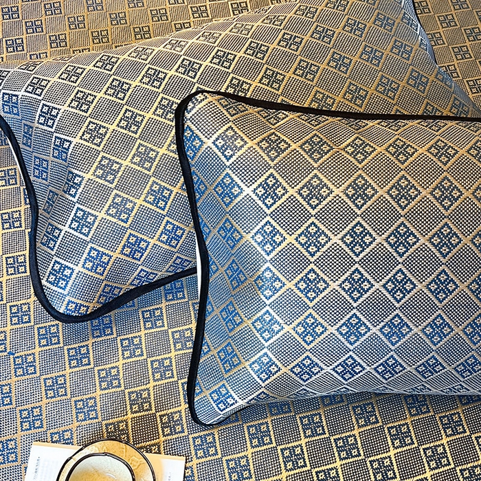 91家纺网 家纺一手货源 找家纺 网红馆2025新款夏日记忆 藤席（裙边可脱卸）卖价不得低于185元 花青