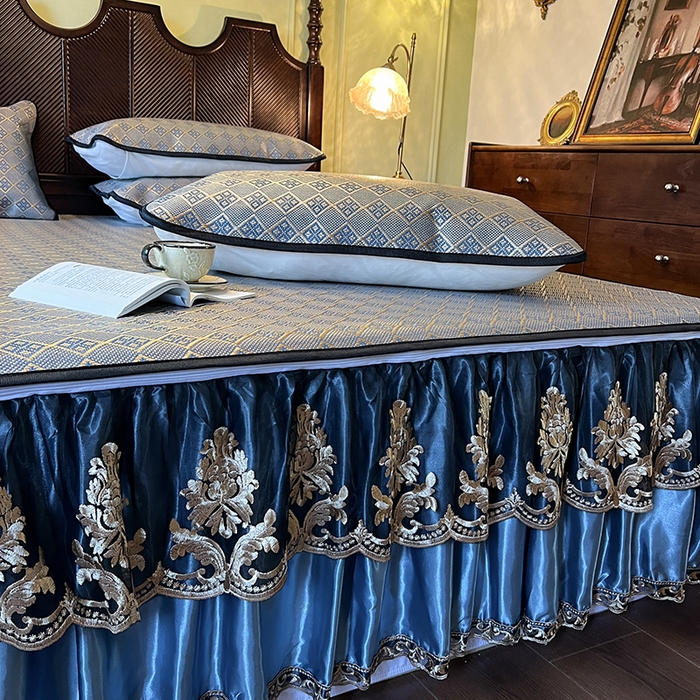 91家纺网 家纺一手货源 找家纺 网红馆2025新款夏日记忆 藤席（裙边可脱卸）卖价不得低于185元 花青