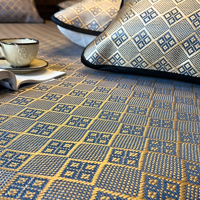 91家纺网 家纺一手货源 找家纺 网红馆2025新款夏日记忆 藤席（裙边可脱卸）卖价不得低于185元 花青