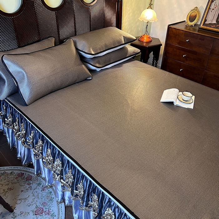 91家纺网 家纺一手货源 找家纺 网红馆2025新款夏日记忆 藤席（裙边可脱卸）卖价不得低于185元 灰咖