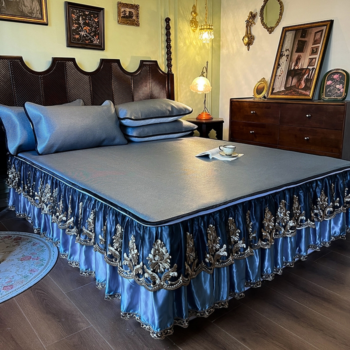 91家纺网 家纺一手货源 找家纺 网红馆2025新款夏日记忆 藤席（裙边可脱卸）卖价不得低于185元 蓝灰