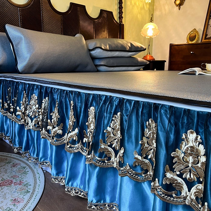 91家纺网 家纺一手货源 找家纺 网红馆2025新款夏日记忆 藤席（裙边可脱卸）卖价不得低于185元 蓝灰