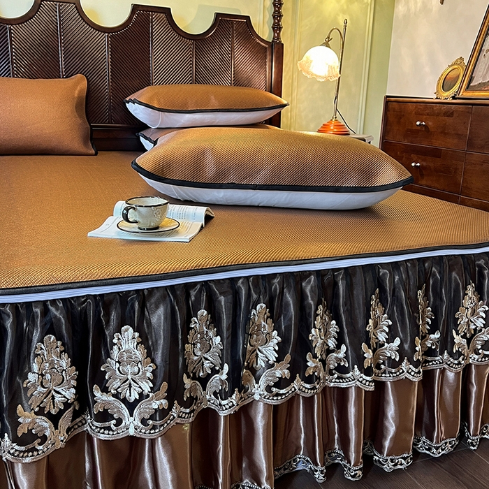 91家纺网 家纺一手货源 找家纺 网红馆2025新款夏日记忆 藤席（裙边可脱卸）卖价不得低于185元 栗棕