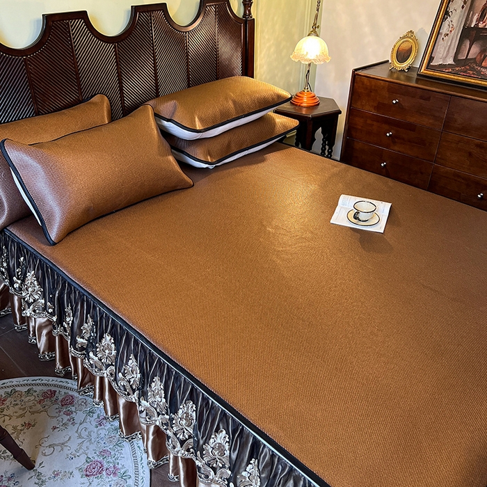 91家纺网 家纺一手货源 找家纺 网红馆2025新款夏日记忆 藤席（裙边可脱卸）卖价不得低于185元 栗棕