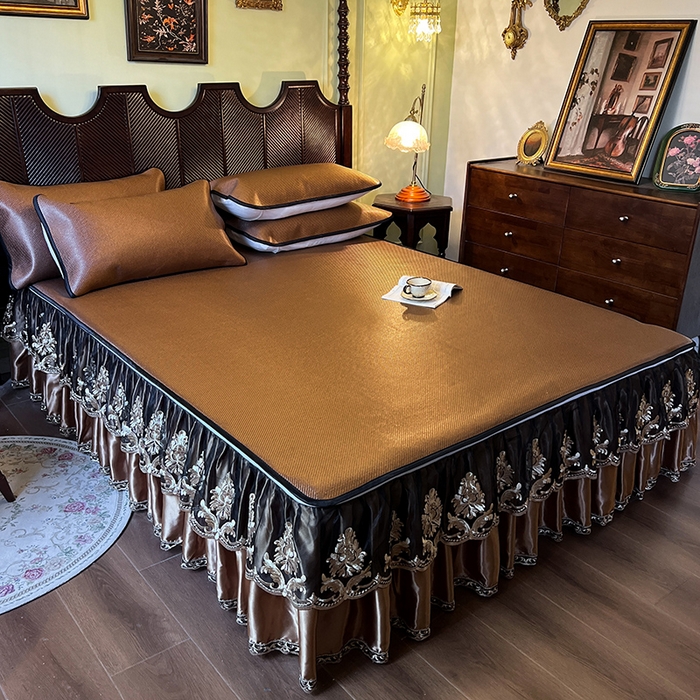 91家纺网 家纺一手货源 找家纺 网红馆2025新款夏日记忆 藤席（裙边可脱卸）卖价不得低于185元 栗棕