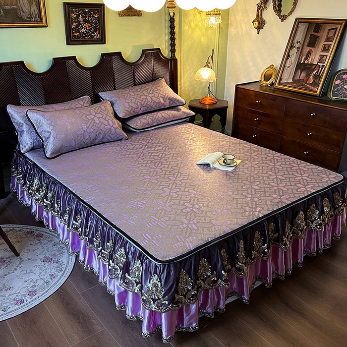 91家纺网 家纺一手货源 找家纺 网红馆2025新款夏日记忆 藤席（裙边可脱卸）卖价不得低于185元 莲红