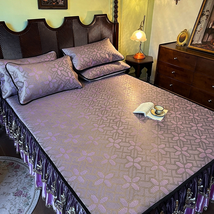 91家纺网 家纺一手货源 找家纺 网红馆2025新款夏日记忆 藤席（裙边可脱卸）卖价不得低于185元 莲红