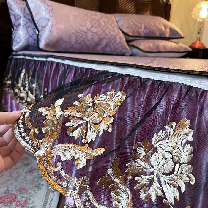 91家纺网 家纺一手货源 找家纺 网红馆2025新款夏日记忆 藤席（裙边可脱卸）卖价不得低于185元 莲红