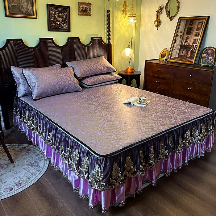 91家纺网 家纺一手货源 找家纺 网红馆2025新款夏日记忆 藤席（裙边可脱卸）卖价不得低于185元 莲红