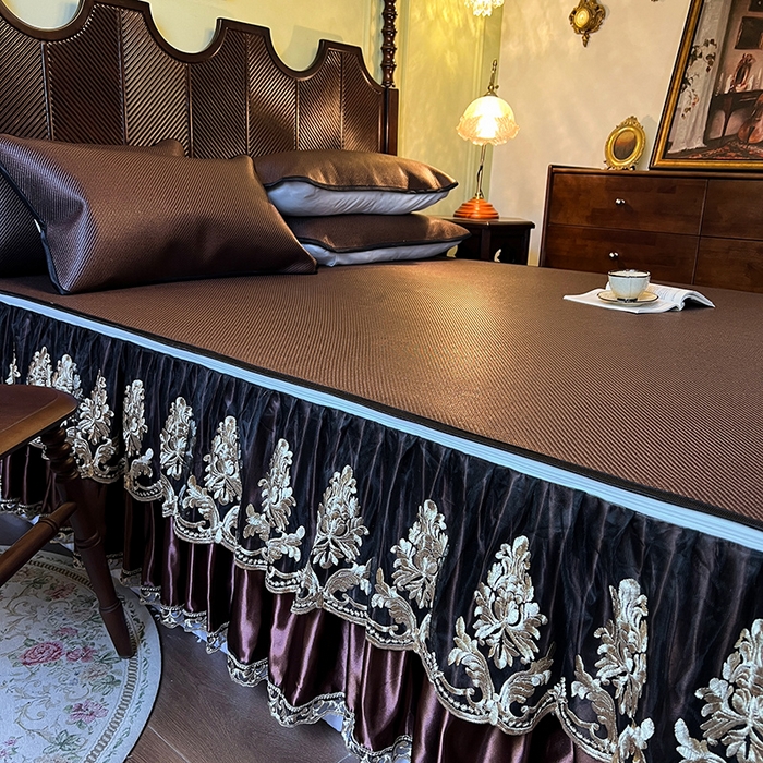 91家纺网 家纺一手货源 找家纺 网红馆2025新款夏日记忆 藤席（裙边可脱卸）卖价不得低于185元 深咖