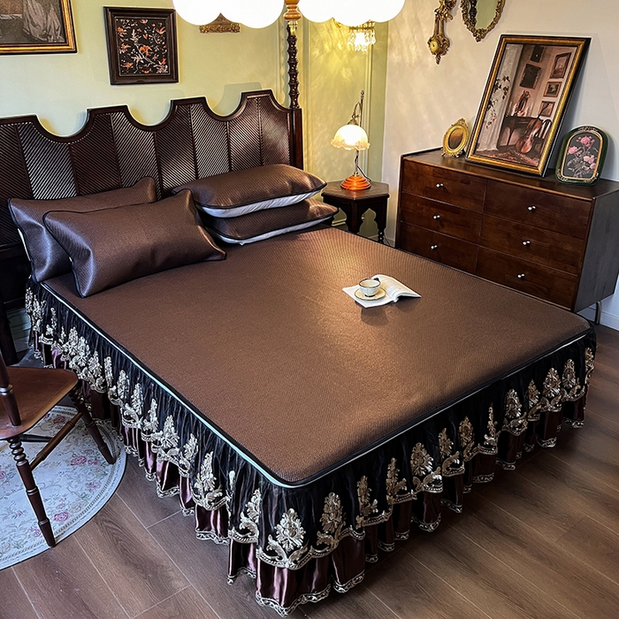 91家纺网 家纺一手货源 找家纺 网红馆2025新款夏日记忆 藤席（裙边可脱卸）卖价不得低于185元 深咖