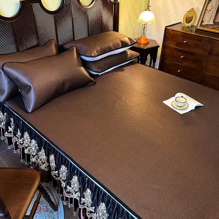 91家纺网 家纺一手货源 找家纺 网红馆2025新款夏日记忆 藤席（裙边可脱卸）卖价不得低于185元 深咖