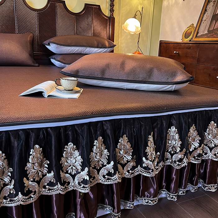 91家纺网 家纺一手货源 找家纺 网红馆2025新款夏日记忆 藤席（裙边可脱卸）卖价不得低于185元 深咖