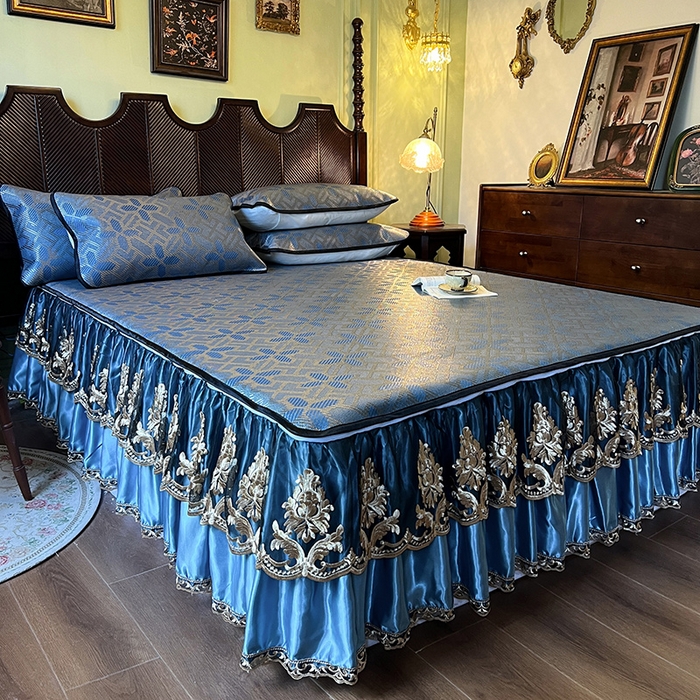 91家纺网 家纺一手货源 找家纺 网红馆2025新款夏日记忆 藤席（裙边可脱卸）卖价不得低于185元 蔚蓝