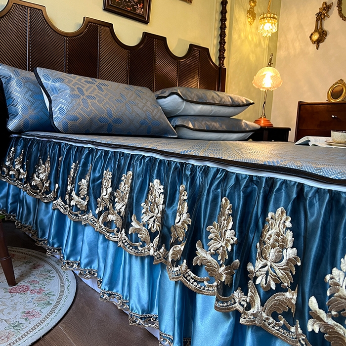 91家纺网 家纺一手货源 找家纺 网红馆2025新款夏日记忆 藤席（裙边可脱卸）卖价不得低于185元 蔚蓝