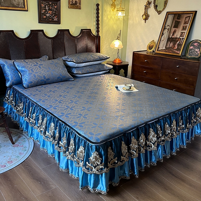 91家纺网 家纺一手货源 找家纺 网红馆2025新款夏日记忆 藤席（裙边可脱卸）卖价不得低于185元 蔚蓝