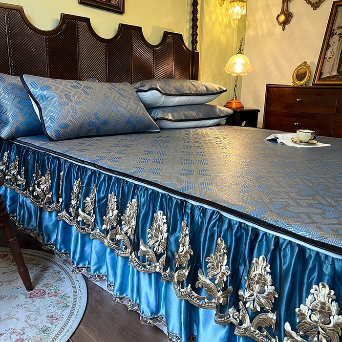 91家纺网 家纺一手货源 找家纺 网红馆2025新款夏日记忆 藤席（裙边可脱卸）卖价不得低于185元 蔚蓝