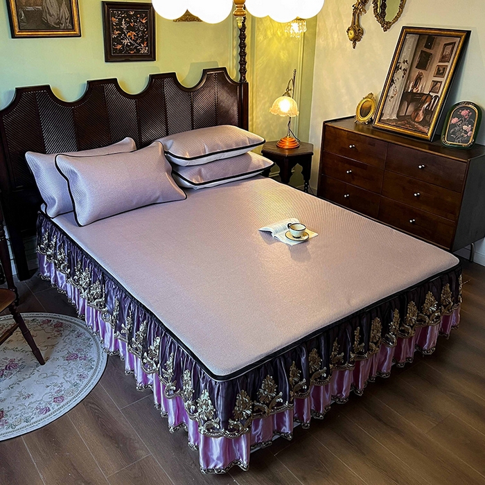 91家纺网 家纺一手货源 找家纺 网红馆2025新款夏日记忆 藤席（裙边可脱卸）卖价不得低于185元 烟粉