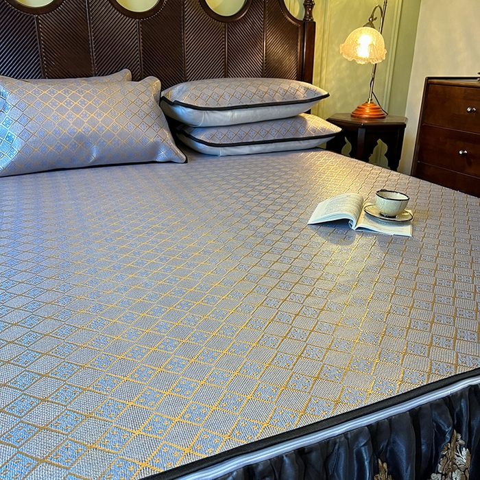 91家纺网 家纺一手货源 找家纺 网红馆2025新款夏日记忆 藤席（裙边可脱卸）卖价不得低于185元 烟色