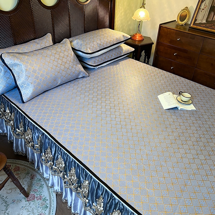 91家纺网 家纺一手货源 找家纺 网红馆2025新款夏日记忆 藤席（裙边可脱卸）卖价不得低于185元 烟色