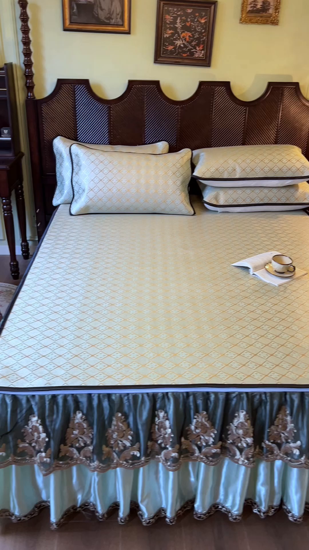 91家纺网 家纺一手货源 找家纺 网红馆2025新款夏日记忆 藤席（裙边可脱卸）卖价不得低于185元 豆青