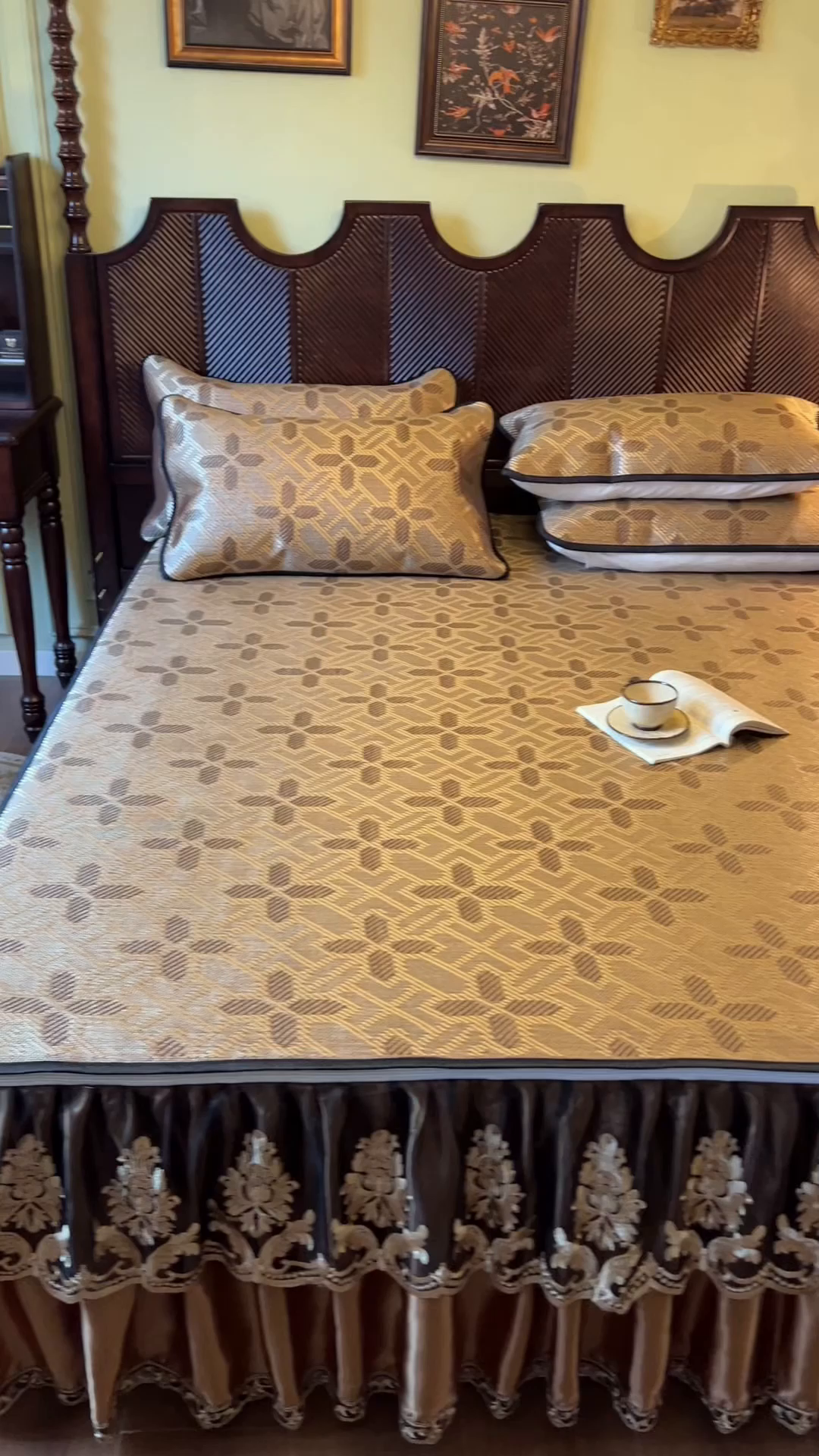 91家纺网 家纺一手货源 找家纺 网红馆2025新款夏日记忆 藤席（裙边可脱卸）卖价不得低于185元 钴蓝