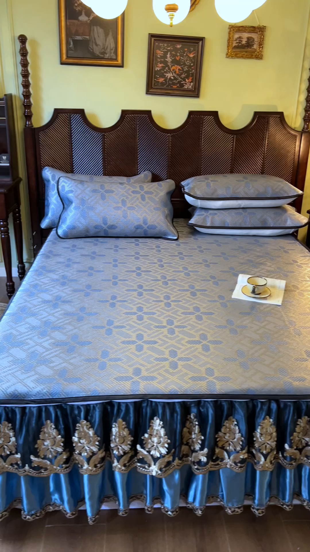 91家纺网 家纺一手货源 找家纺 网红馆2025新款夏日记忆 藤席（裙边可脱卸）卖价不得低于185元 蔚蓝