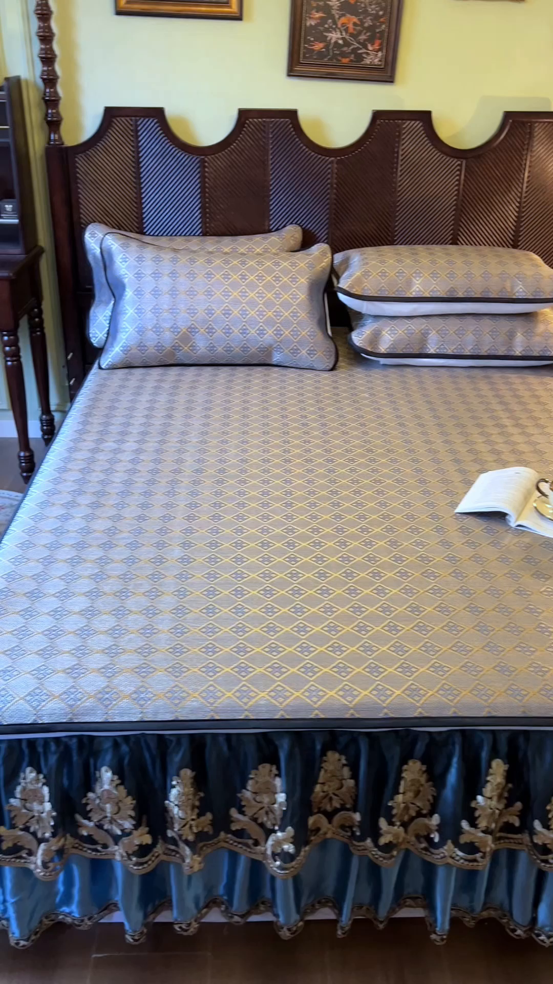 91家纺网 家纺一手货源 找家纺 网红馆2025新款夏日记忆 藤席（裙边可脱卸）卖价不得低于185元 花青