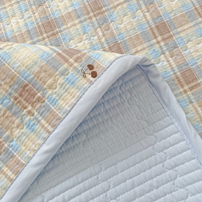 91家纺网 家纺一手货源 找家纺 （总）金丝兔 2025新款小清新亲肤印花水洗棉单床盖 夹棉床盖 床盖三件套