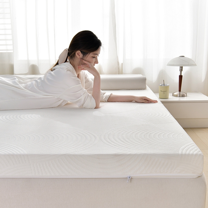 91家纺网 家纺一手货源 找家纺 张先生床垫2025新款加厚亲肤针织海绵记忆床垫 罗曼白