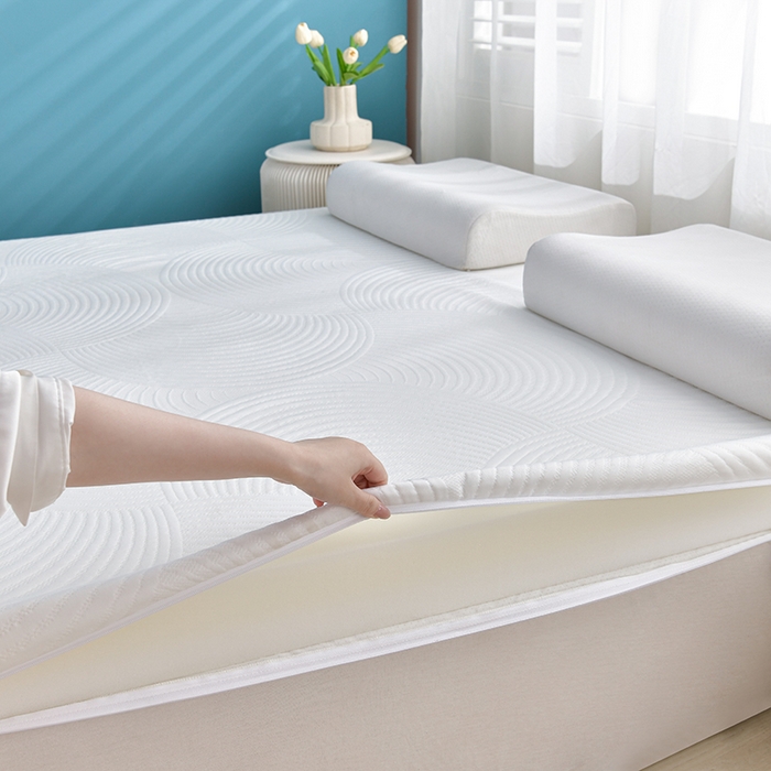 91家纺网 家纺一手货源 找家纺 张先生床垫2025新款加厚亲肤针织海绵记忆床垫 罗曼白