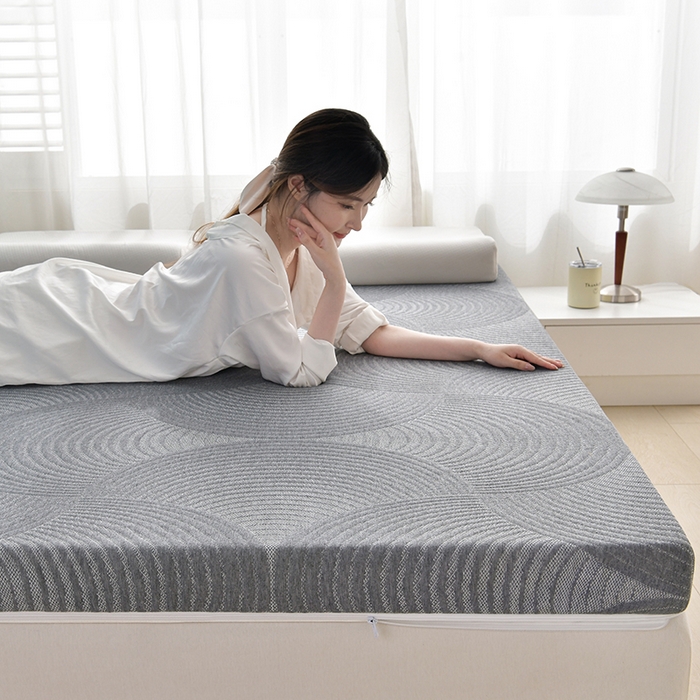 91家纺网 家纺一手货源 找家纺 张先生床垫2025新款加厚亲肤针织海绵记忆床垫 罗曼灰