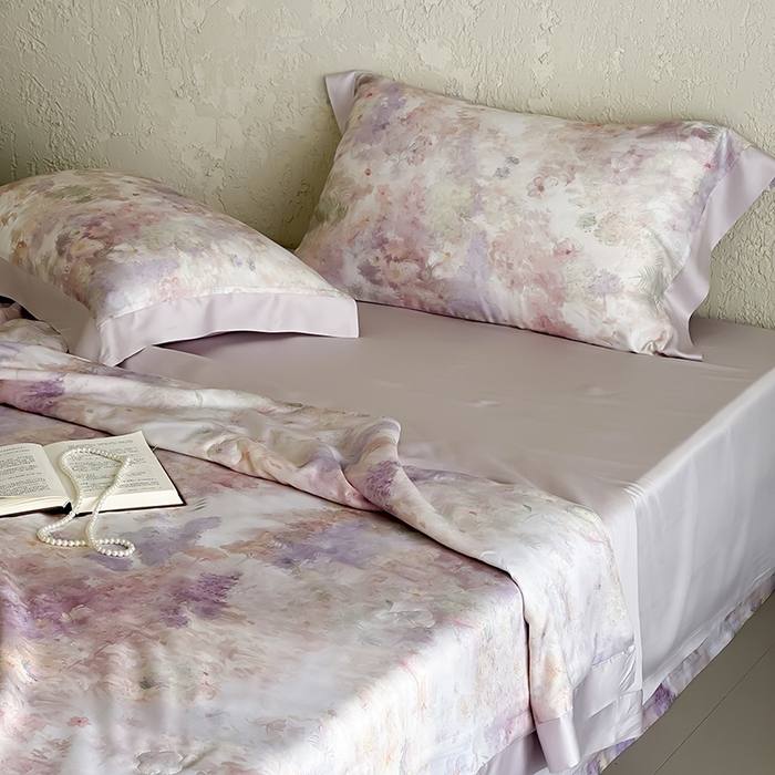 91家纺网 家纺一手货源 找家纺 张公子婚庆馆 2025新款天丝数码印花夏被四件套-玫丽花田系列【控价:不低于单夏被268/288 夏被四件套368/388】 漫花山野