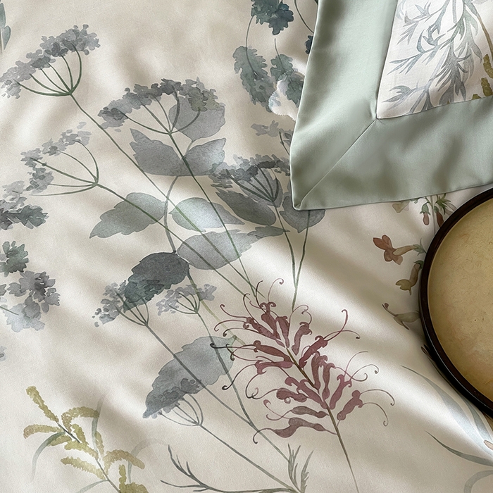 91家纺网 家纺一手货源 找家纺 张公子婚庆馆 2025新款天丝数码印花夏被四件套-花间束影系列【控价；不低于单夏被268/288 夏被四件套368/388】 观夏