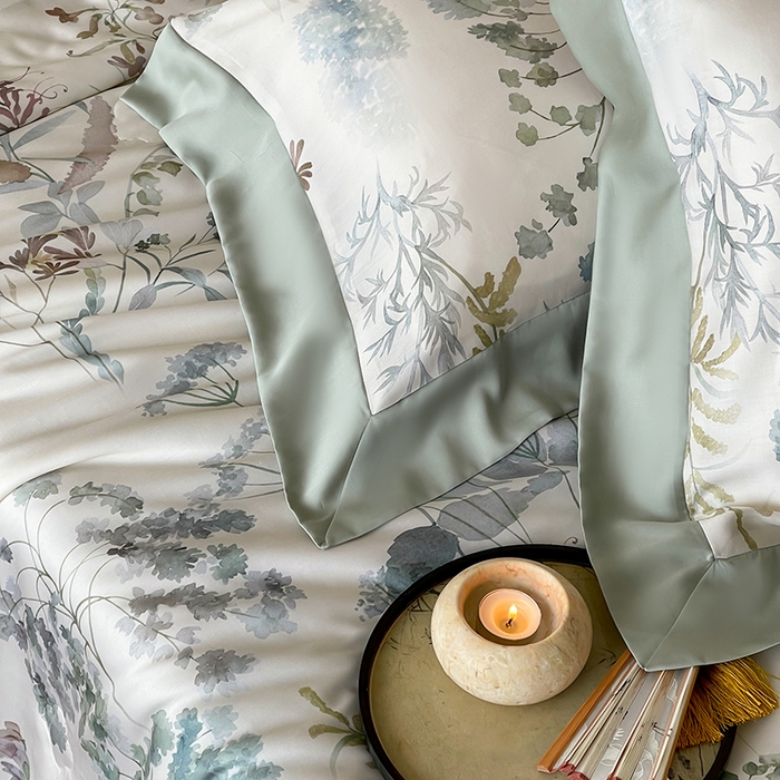 91家纺网 家纺一手货源 找家纺 张公子婚庆馆 2025新款天丝数码印花夏被四件套-花间束影系列【控价；不低于单夏被268/288 夏被四件套368/388】 观夏